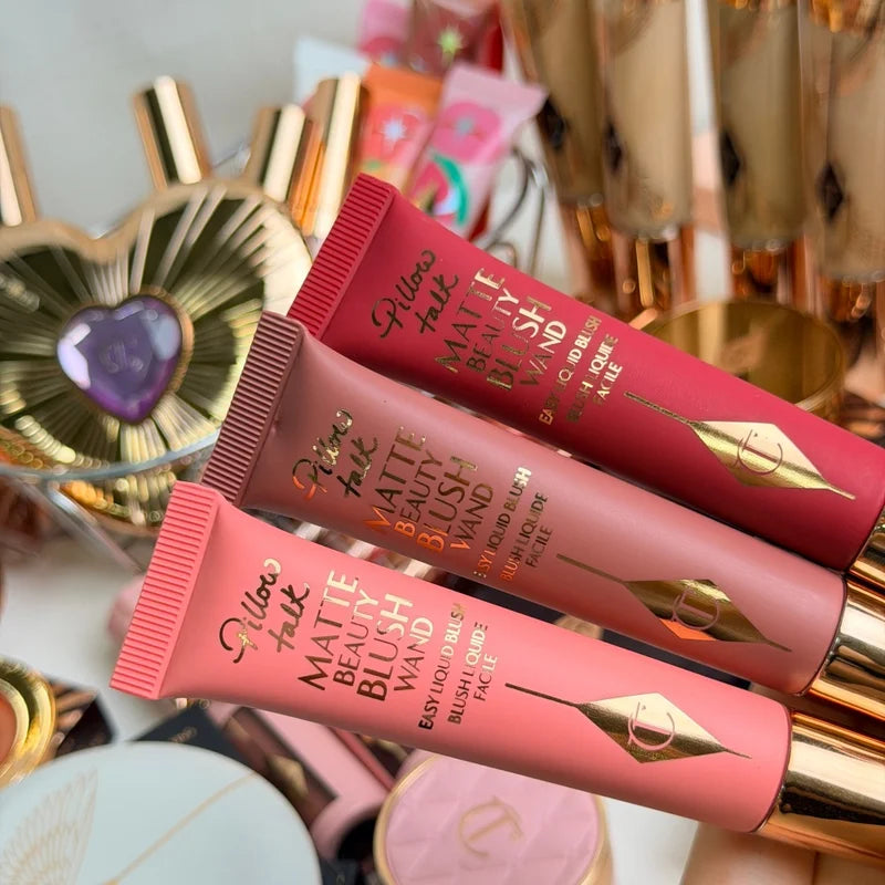 Multicolor Heart-Shaped Lip Gloss & Powder Blush Set - Highlight & Cosplay Makeup