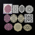 10 Pcs Handmade Lace Paper for Scrapbooking and Art Journals - Craft Supplies