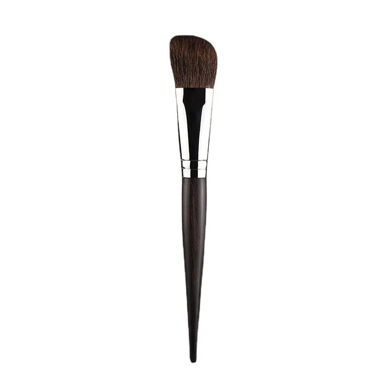 Pro Squirrel Hair Angled Contour Makeup Brush Bevel Blush Bronzer Ebony Handle