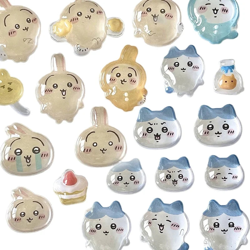 Cute 3D Jelly Stickers Cartoon Decal for Laptop Scrapbook Kawaii DIY Kids Gift