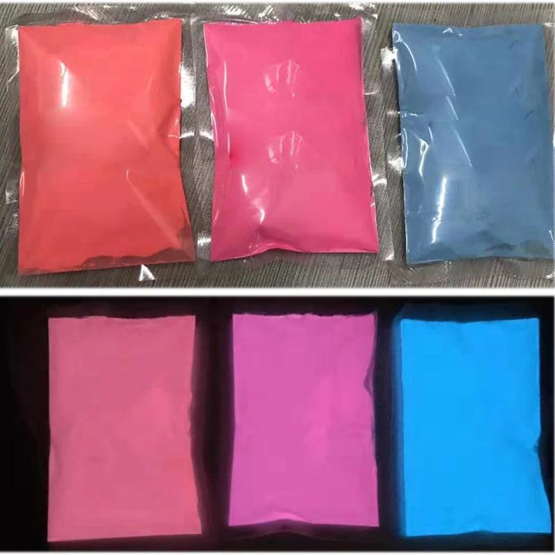 Luminous Nail Art Powder Set - 12 Colors Glow in Dark Neon Acrylic DIY