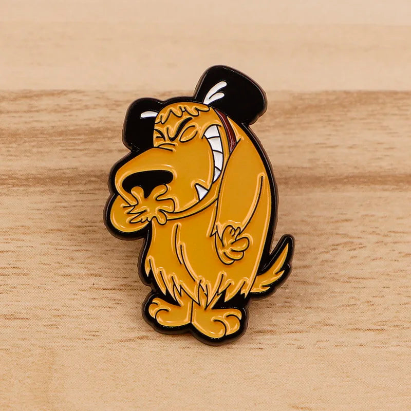 Funny Orange Dogs Enamel Pins Cartoon Animal Brooch Women’s Backpack Accessories