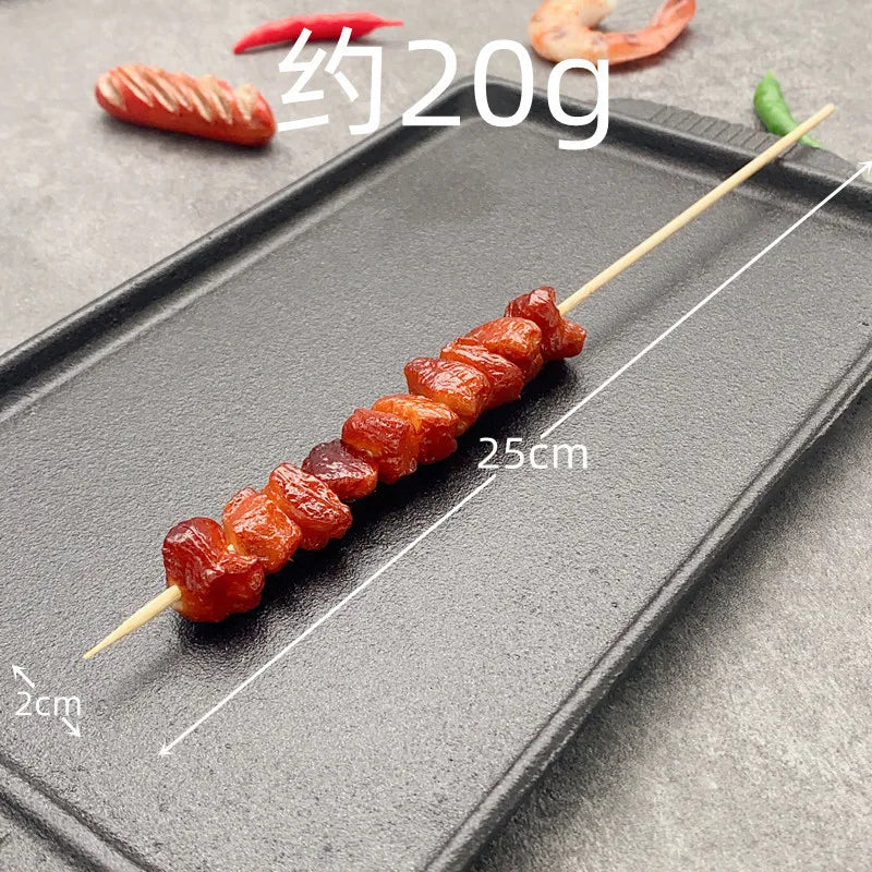 Fake Food BBQ Skewer Set - Lamb Beef Meat Model for Decor & Photography