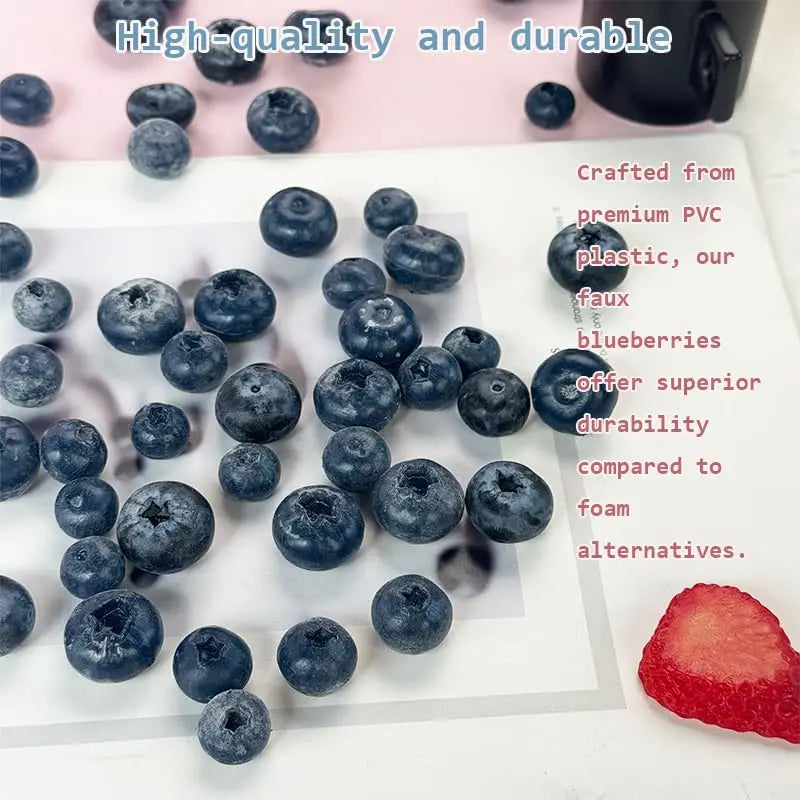 Fake Blueberries - Realistic Faux Fruit Decor for Crafts, Home & Kitchen Displays