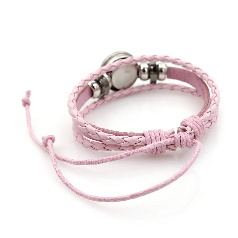 Leather Sun and Moon Couple Bracelets Set - Adjustable Multi-Layered Beaded Jewelry
