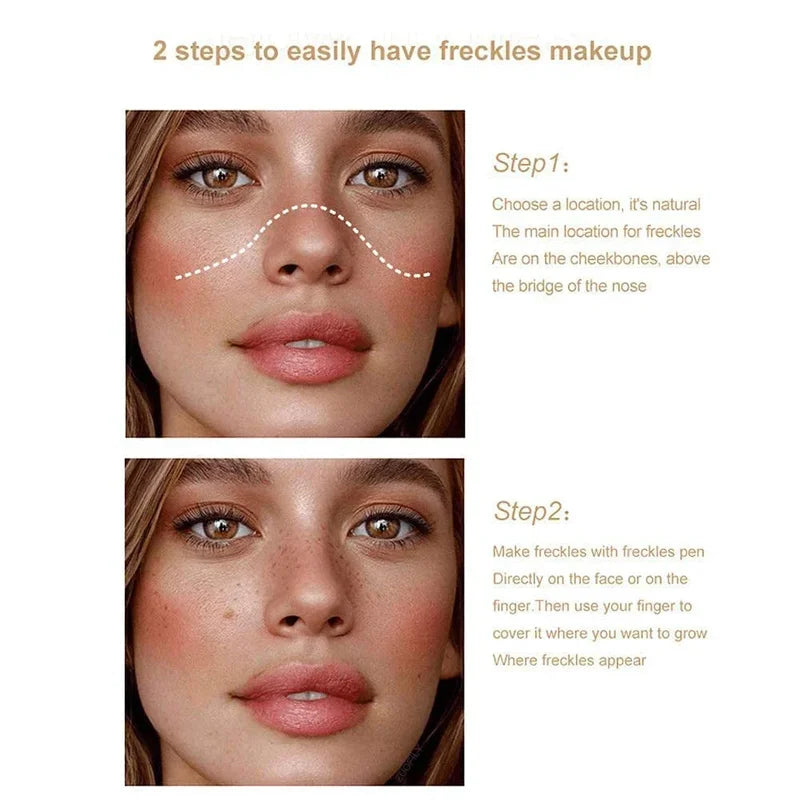 Waterproof Freckle Pen for Natural Fake Spots & Eyeliner - Long-Lasting Makeup Tool