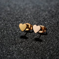 Stainless Steel Heart Earrings for Women - Trendy Fashion Stud Jewelry