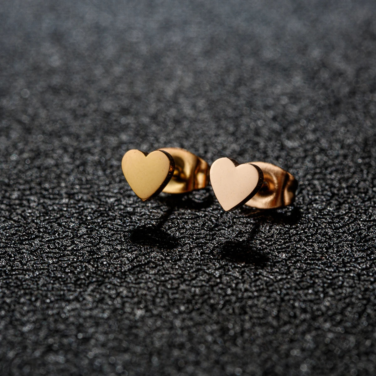 Stainless Steel Heart Earrings for Women - Trendy Fashion Stud Jewelry