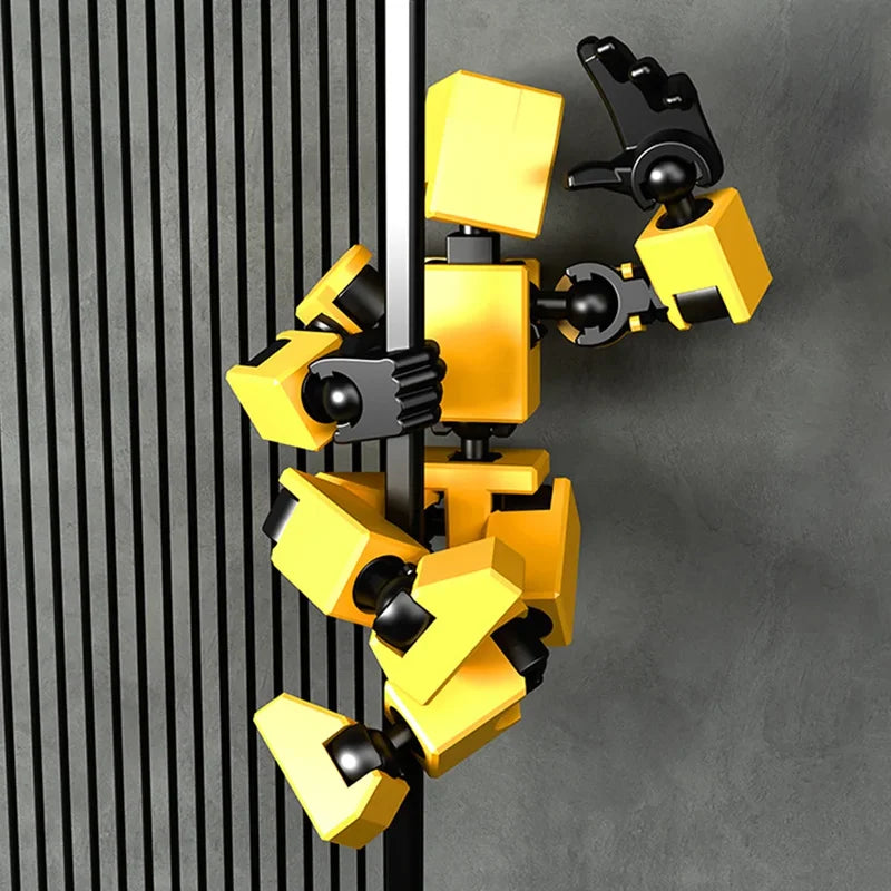 Mini Action Figures Toys with Accessories - Articulated Robot Collectible for Desk Decor