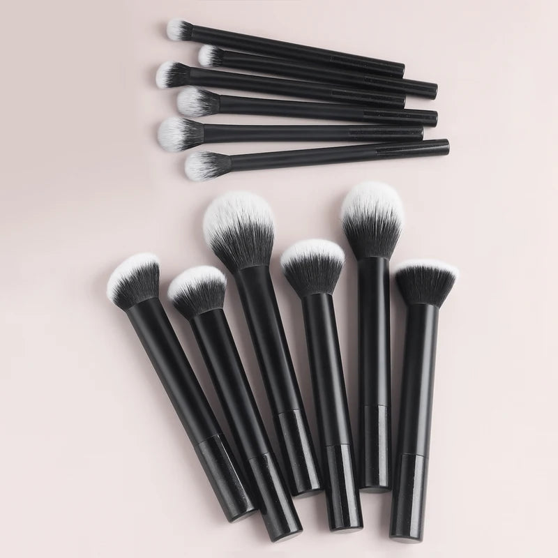 12-Piece Makeup Brush Set - Professional Cosmetic Brushes for Flawless Makeup