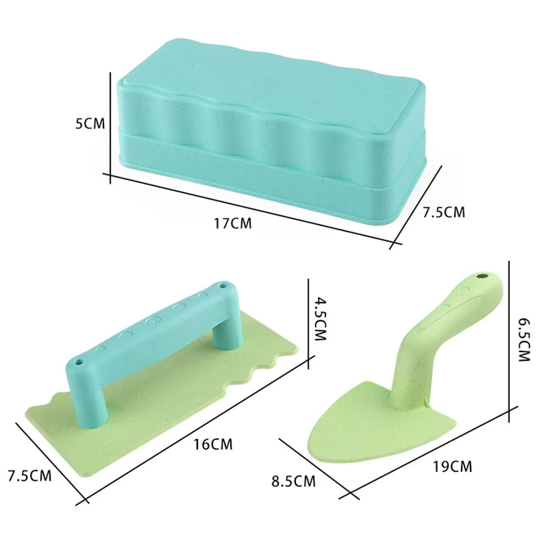 Sand Castle Mold Set for Kids - 3-Piece Beach & Snow Play Toy Gift