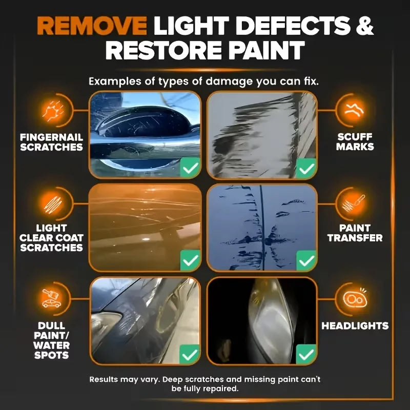 Car Scratch Repair Wax & Polish - Restores Paint & Removes Swirls