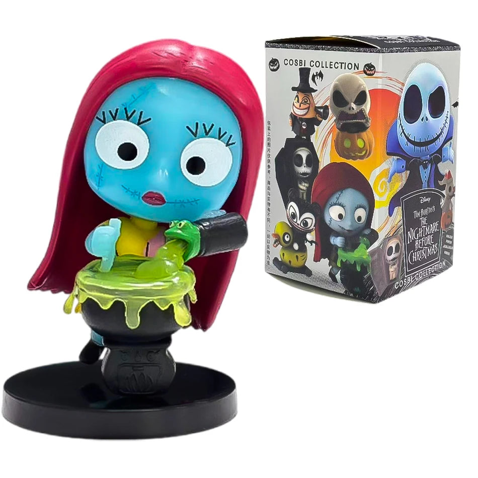 8PCS Nightmare Before Christmas Sally Collectible Doll Set - Halloween Birthday Kids Toys