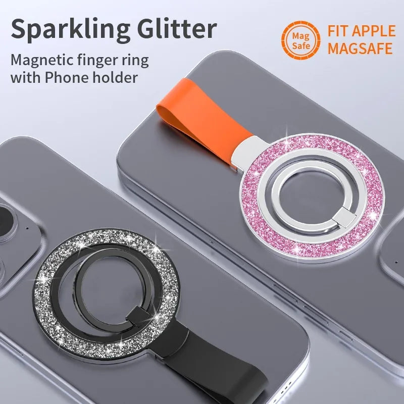 Universal Double-Sided Magnetic Phone Holder for Car Mount & Finger Ring Stand