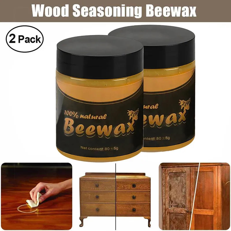 Natural Beeswax Furniture Polish & Wood Cleaner - Organic Wood Care Solution