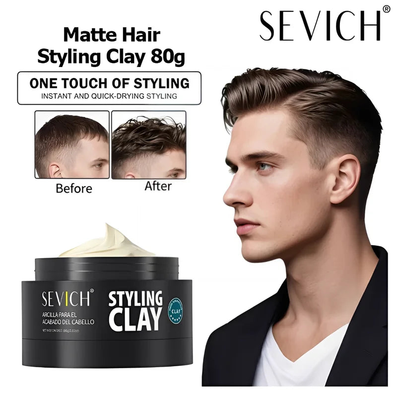 Men's Hair Styling Wax Clay Paste Set - Long-Lasting, Matte Finish, Volumizing