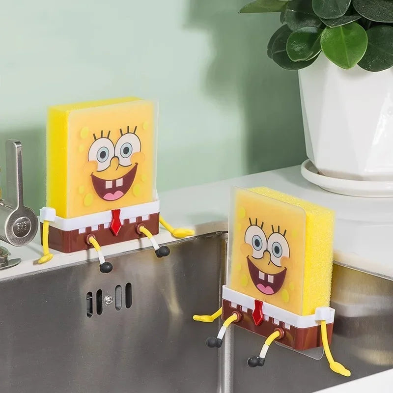 Cartoon Sponge Holder for Kitchen Sink Organizers Bathroom Decor Gift