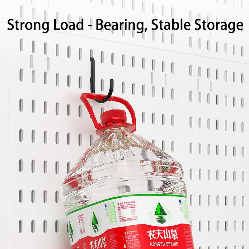 Pegboard Wall Organizer with Shelves for Office & Study Room - Tool-Free, Scratch-Resistant, Easy to Install