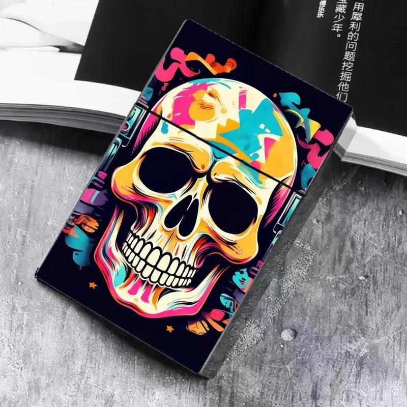Skull Cigarette Case Organizer for 8mm Cigarettes - Halloween Decor & Smoking Gadget