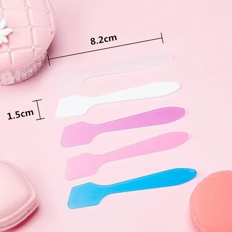 100Pcs Disposable Cosmetic Mask Spatulas & Mixing Sticks - Skin Care & Makeup Tools