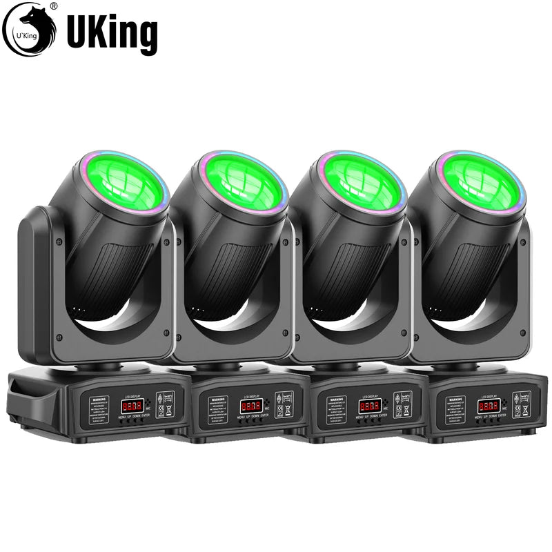 4-Pack 150W LED Moving Head Stage Light RGB Gobo Prism DMX DJ Wedding Party
