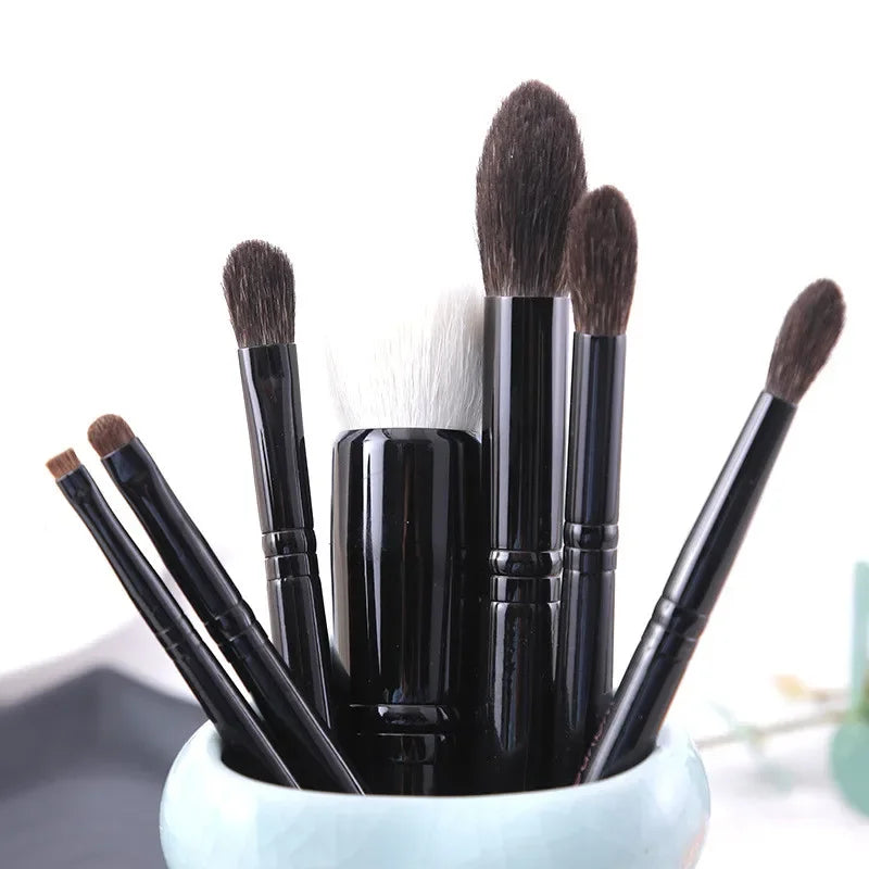Luxury Squirrel Hair Makeup Brush Set for Foundation, Eyeshadow & Blending - Soft Cosmetic Tools