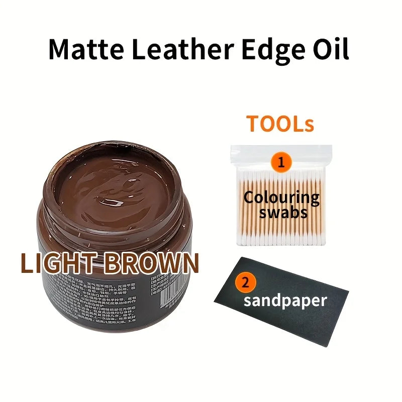 Leather Edge Repair Kit for Bags Shoes Jackets Sofas 30g - Color Options