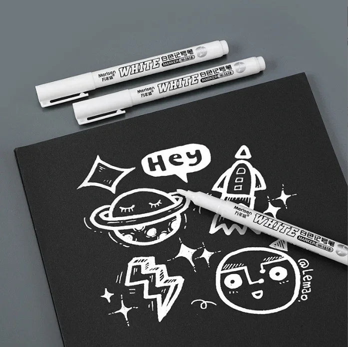 Waterproof White Marker Pen for Tattoo & Skin Marking - 1mm Tip