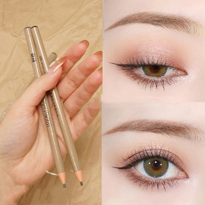 6-Piece Eyebrow Pencil Set - Fine Microblading Makeup Tools for Women