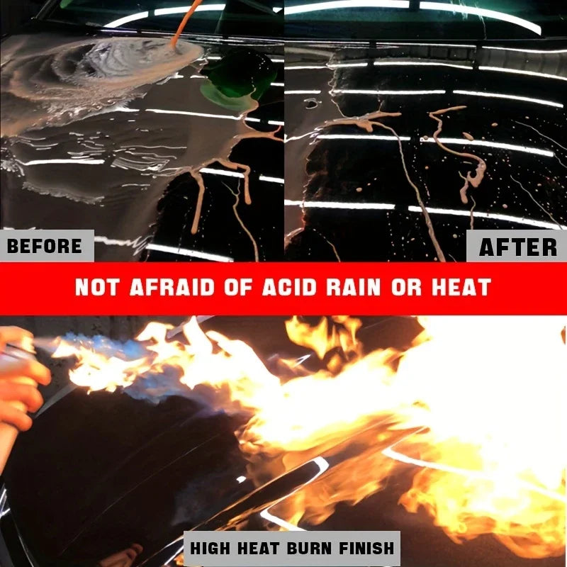Black Car Wax with Ceramic Coating - Scratch & UV Protection, Easy Application