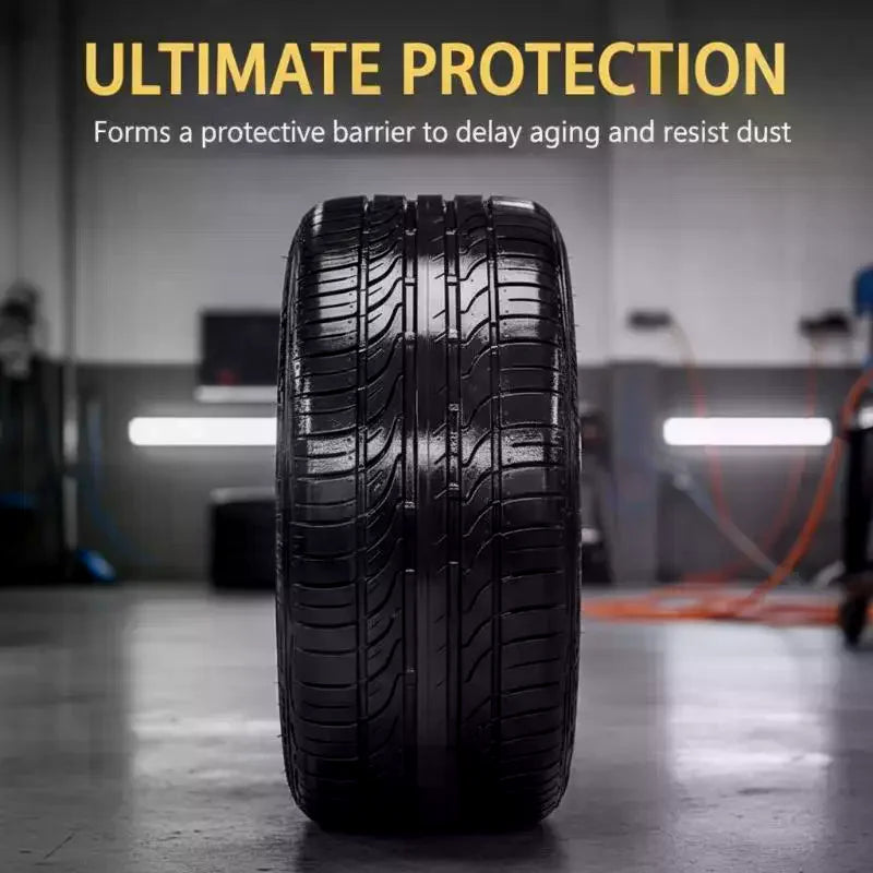 Car Tire Coating Wax Shine Paste Long-Lasting Rubber Protection for Auto Tires