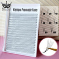 Premade Eyelash Extensions Fans 16Lines Mega Tray Narrow Volume 5D-10D Dark Pointy Base