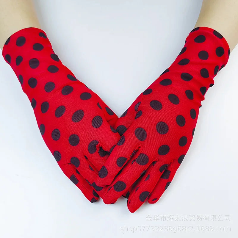 Kids Ladybird Costume Accessories Set with Bug Eye Masks, Gloves & Earrings for Halloween & Parties