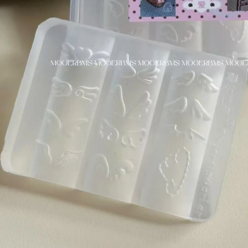 Cute Wings Nail Art Silicone Mold 3D Angel Wing Design Reusable Manicure Template
