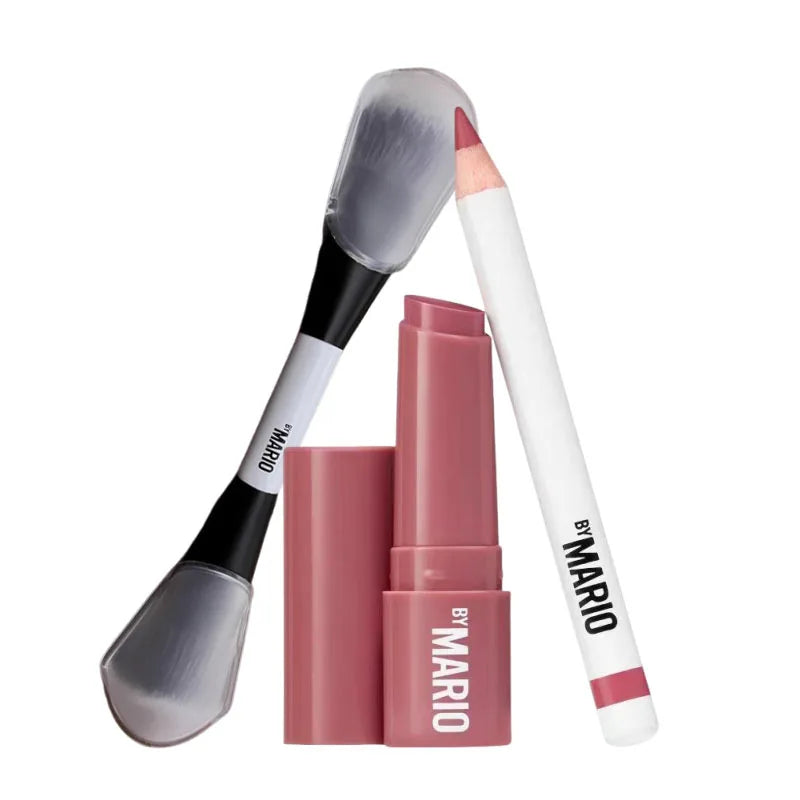 Lip & Cheek Makeup Set with Lipliner and Lip Serum Balm - All Colors Available