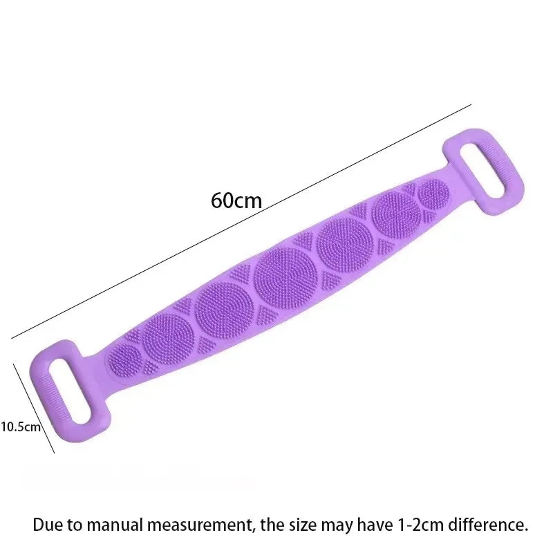 Silicone Body Sponge Brush Exfoliating Shower Scrubber with Extended Reach