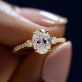 Fashion Women Ring with Cubic Zirconia - Gold Color Engagement Jewelry