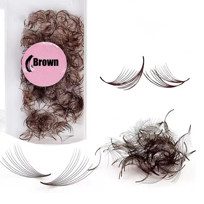 Premium 3D 12D Russian Volume Lash Extensions - Black & Silver, 14-15mm