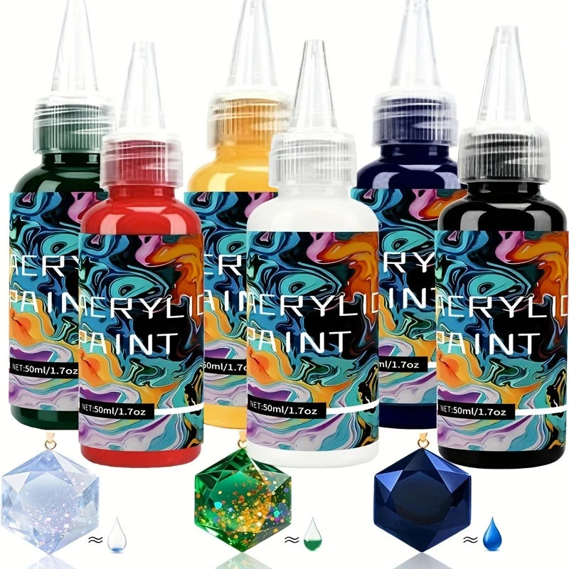 Pigment Paste for Epoxy Resin - 6 Colors Opaque Liquid Dye for Art & DIY Projects
