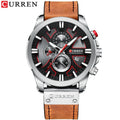 Men's Business Leather Strap Watch - Waterproof Chronograph, Luminous Dial