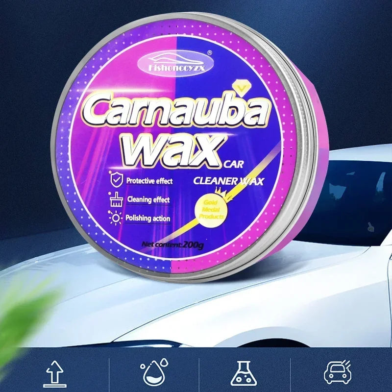 Premium Carnauba Paste Wax for Auto Paint Shine & Hydrophobic Protection
