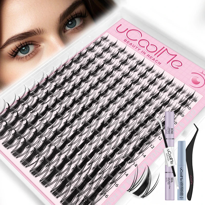 False Eyelashes Clusters Waterproof Natural Look 140 Pcs for DIY Lash Extensions
