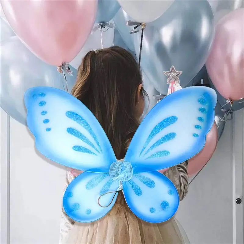 Kids Fairy Wings Butterfly Costume Accessories for Halloween & Parties
