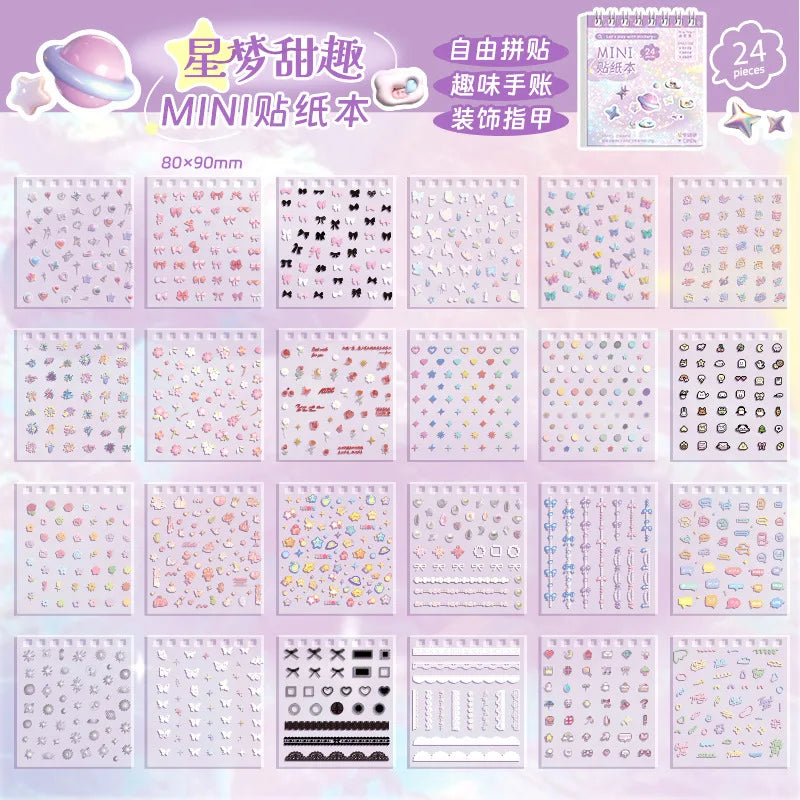 Mini Sticker Book for Kids 300+ DIY Scrapbooking Stickers Kawaii Dessert Journal Decals