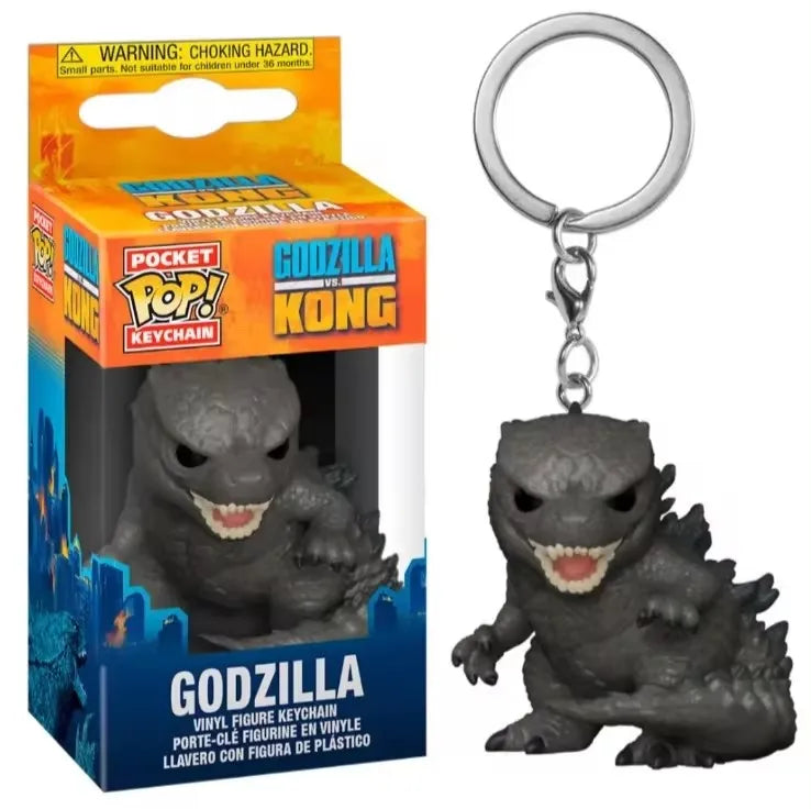 2024 New Funko Movie Vinyl Keychains - Godzilla vs Kong Collectible Toys with Box