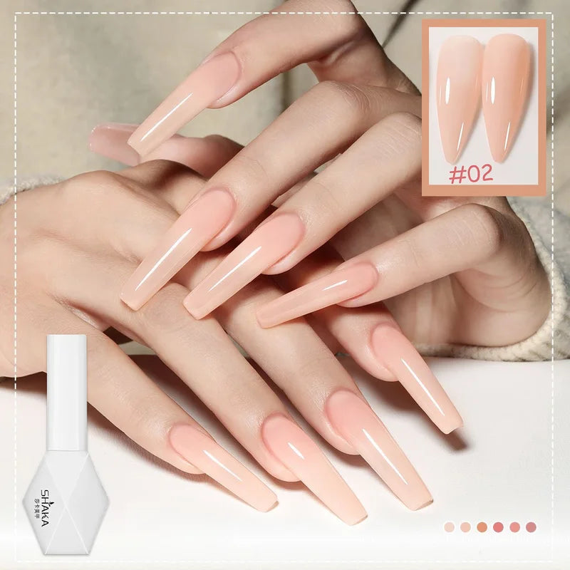 6-PCS Versatile Nail Art Nail Polish Set - Spring Ice Skin Nude Pink Colors
