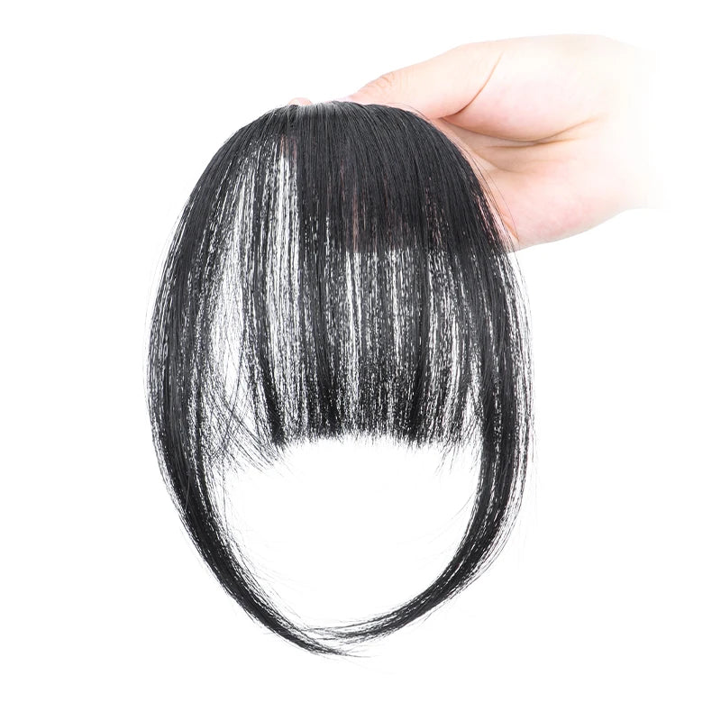 Clip-In Hair Bangs Extension Fake Fringe for Women - Synthetic Straight Hairpiece