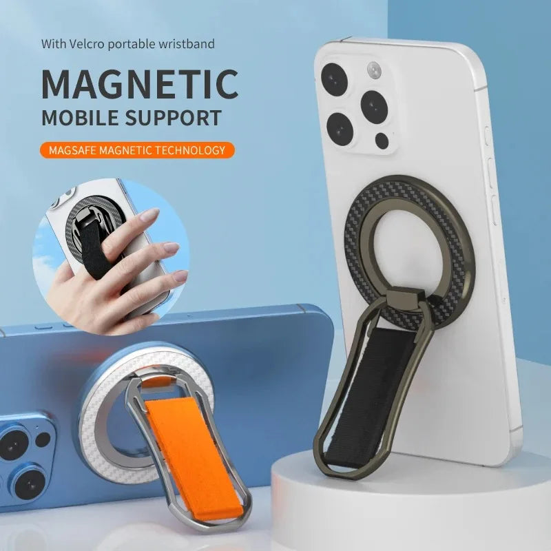 Magnetic Foldable Phone Stand Holder for iPhone - Rotatable Desk Buckle