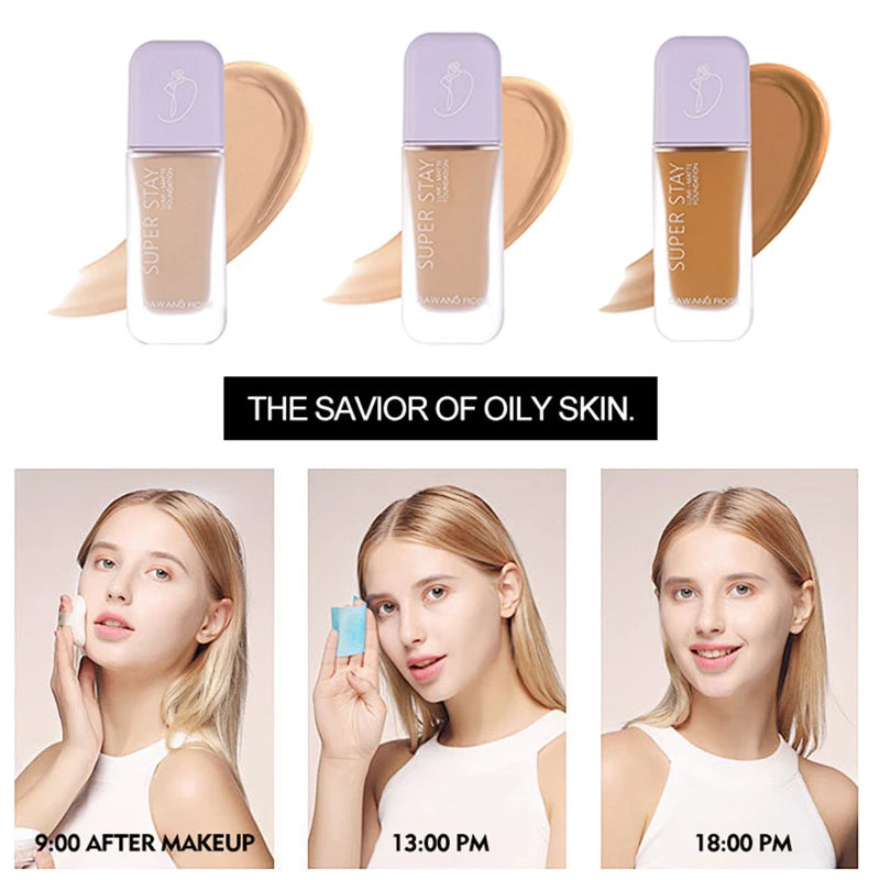 Long Wear Matte Foundation with Buildable Coverage - All Shades, 30ml Liquid Face Makeup