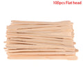 100PCS Wooden Body Hair Removal & Waxing Spatulas - Disposable Tongue Depressors